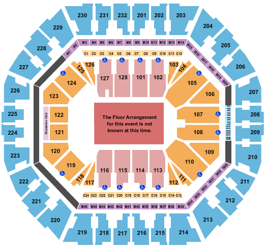 Oakland Arena PBR Seating Chart